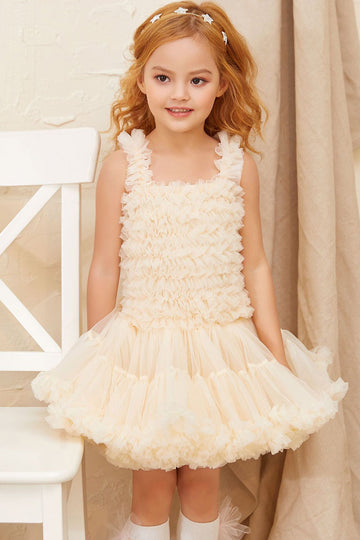 Apricot Girl Party Tutu Sukienka